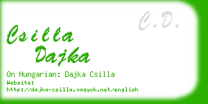 csilla dajka business card